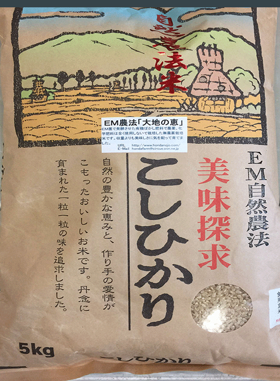 無農薬栽培米「大地の恵み」コシヒカリ