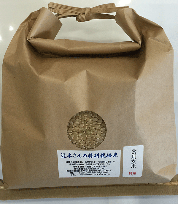 辻本さんの特別栽培減農薬米コシヒカリ食用玄米 